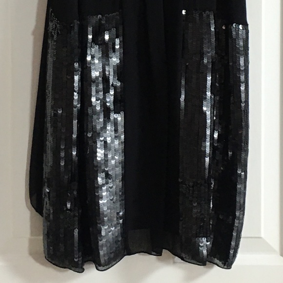 DONATED! JOIE Sequin Top M Black Spaghetti Strap EUC! - Picture 7 of 8